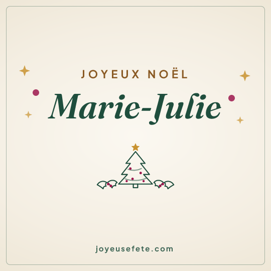 Image carrée « Joyeux Noël Marie-Julie » pour WhatsApp