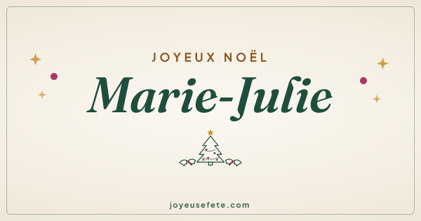 Image « Joyeux Noël Marie-Julie » au format large
