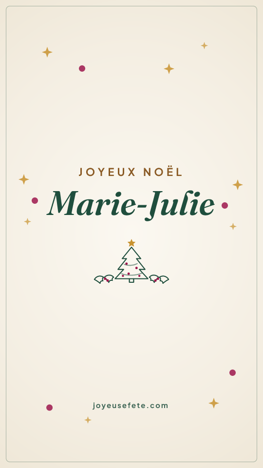 Image « Joyeux Noël Marie-Julie » au format story