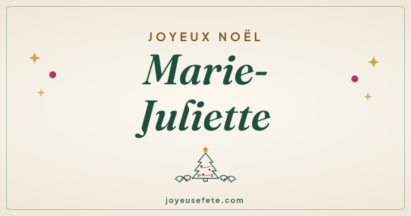 Image « Joyeux Noël Marie-Juliette » au format large