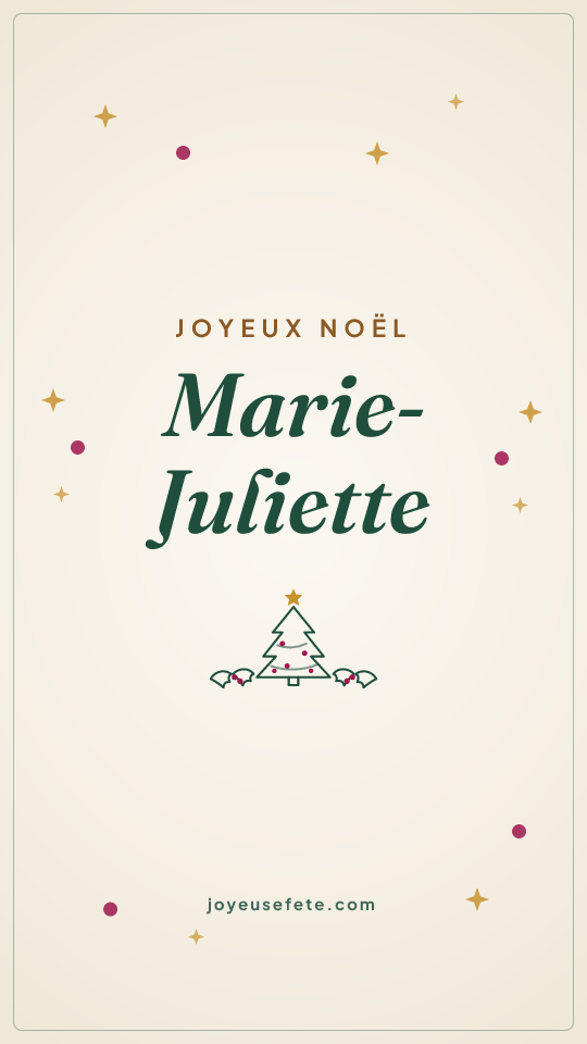 Image « Joyeux Noël Marie-Juliette » au format story