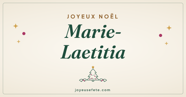 Image « Joyeux Noël Marie-Laetitia » au format large