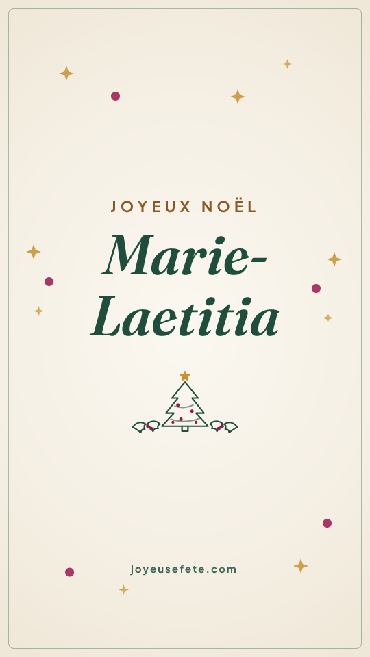 Image « Joyeux Noël Marie-Laetitia » au format story