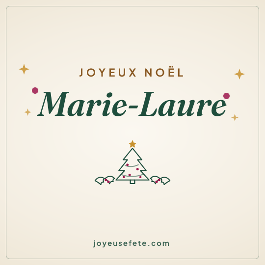 Image carrée « Joyeux Noël Marie-Laure » pour WhatsApp