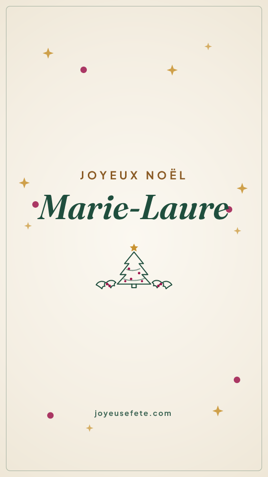 Image « Joyeux Noël Marie-Laure » au format story