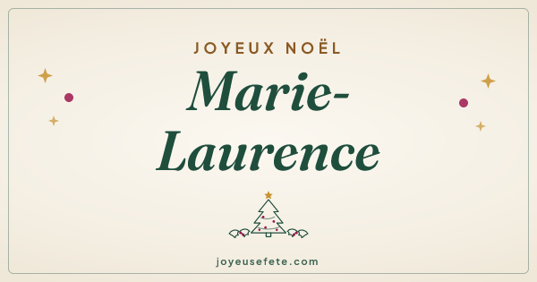 Image « Joyeux Noël Marie-Laurence » au format large