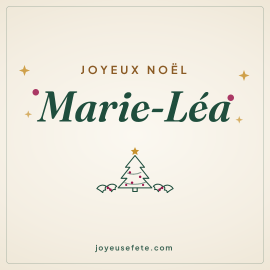 Image carrée « Joyeux Noël Marie-Léa » pour WhatsApp