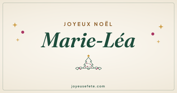 Image « Joyeux Noël Marie-Léa » au format large