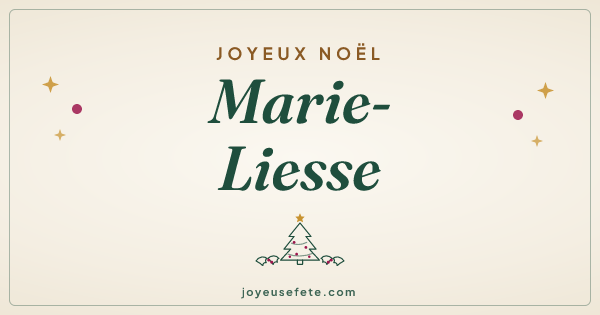 Image « Joyeux Noël Marie-Liesse » au format large