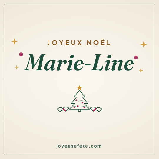 Image carrée « Joyeux Noël Marie-Line » pour WhatsApp