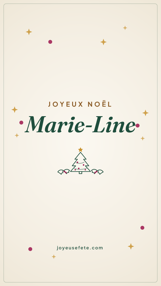 Image « Joyeux Noël Marie-Line » au format story