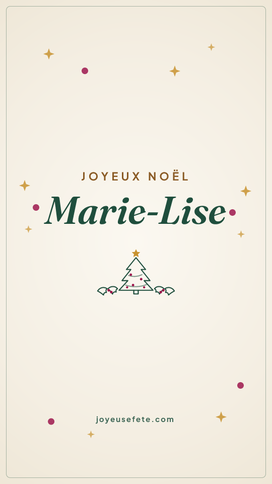 Image « Joyeux Noël Marie-Lise » au format story