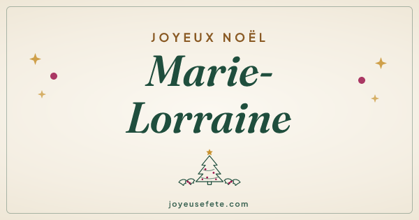 Image « Joyeux Noël Marie-Lorraine » au format large