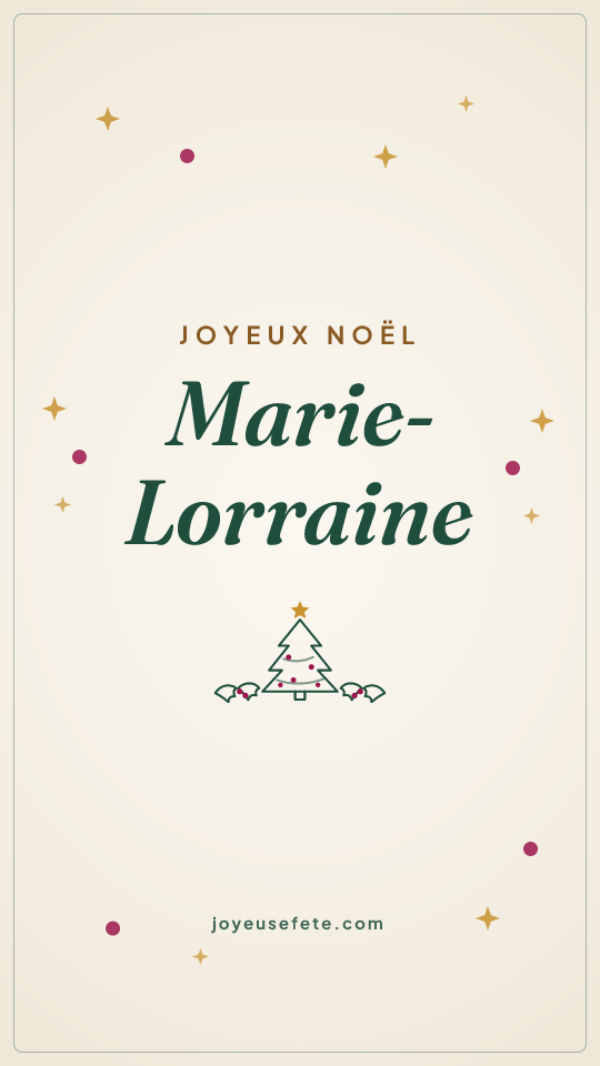Image « Joyeux Noël Marie-Lorraine » au format story