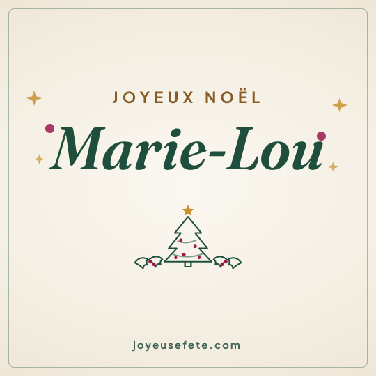 Image carrée « Joyeux Noël Marie-Lou » pour WhatsApp