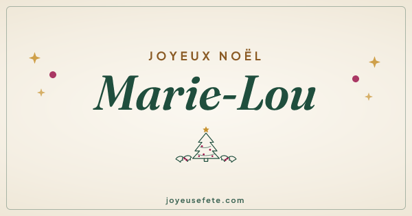 Image « Joyeux Noël Marie-Lou » au format large