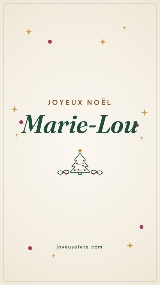 Image « Joyeux Noël Marie-Lou » au format story