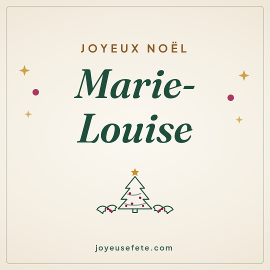 Image carrée « Joyeux Noël Marie-Louise » pour WhatsApp