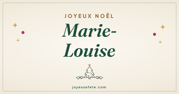 Image « Joyeux Noël Marie-Louise » au format large