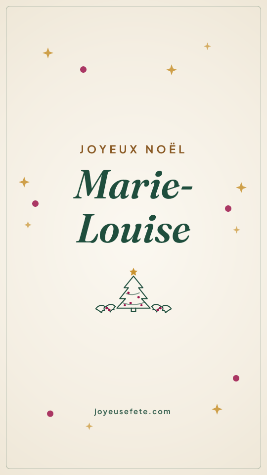 Image « Joyeux Noël Marie-Louise » au format story