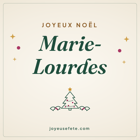 Image carrée « Joyeux Noël Marie-Lourdes » pour WhatsApp