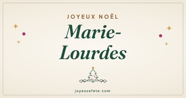 Image « Joyeux Noël Marie-Lourdes » au format large