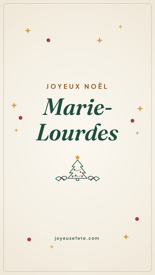 Image « Joyeux Noël Marie-Lourdes » au format story