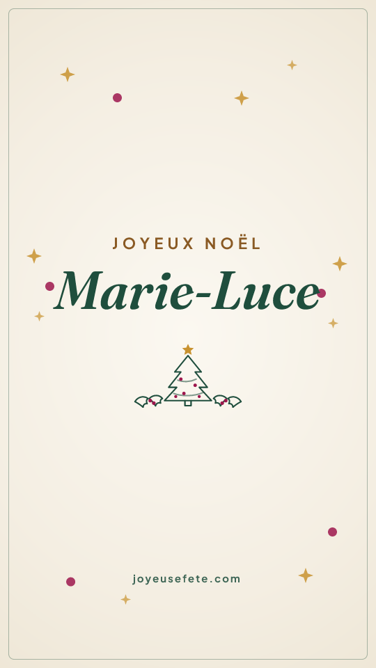 Image « Joyeux Noël Marie-Luce » au format story