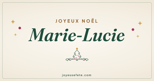 Image « Joyeux Noël Marie-Lucie » au format large