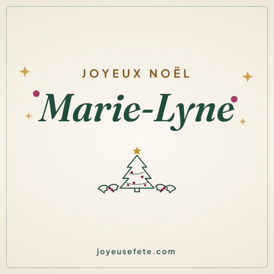 Image carrée « Joyeux Noël Marie-Lyne » pour WhatsApp
