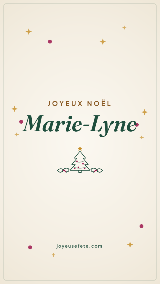 Image « Joyeux Noël Marie-Lyne » au format story