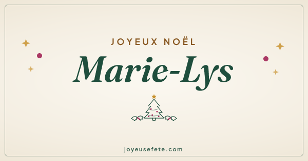 Image « Joyeux Noël Marie-Lys » au format large