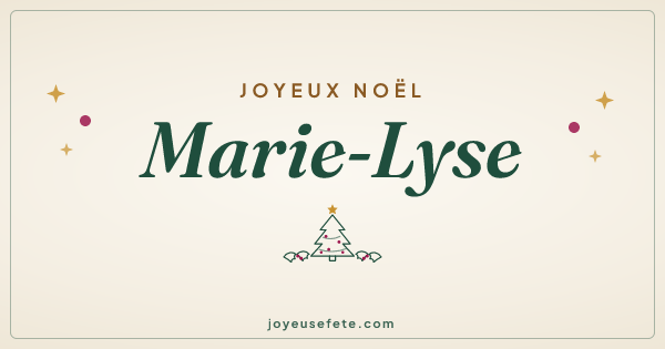 Image « Joyeux Noël Marie-Lyse » au format large