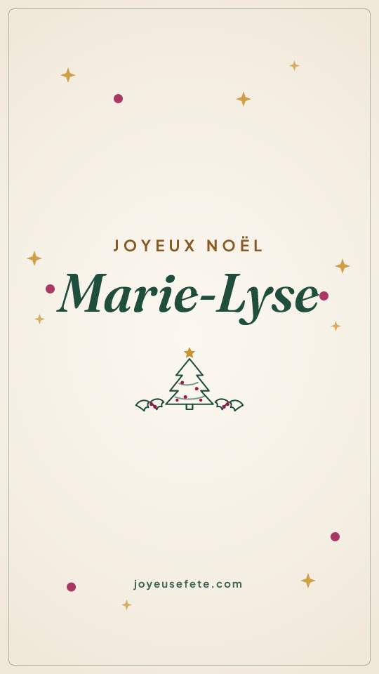 Image « Joyeux Noël Marie-Lyse » au format story