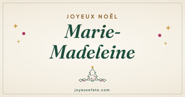 Image « Joyeux Noël Marie-Madeleine » au format large