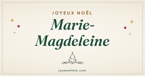 Image « Joyeux Noël Marie-Magdeleine » au format large