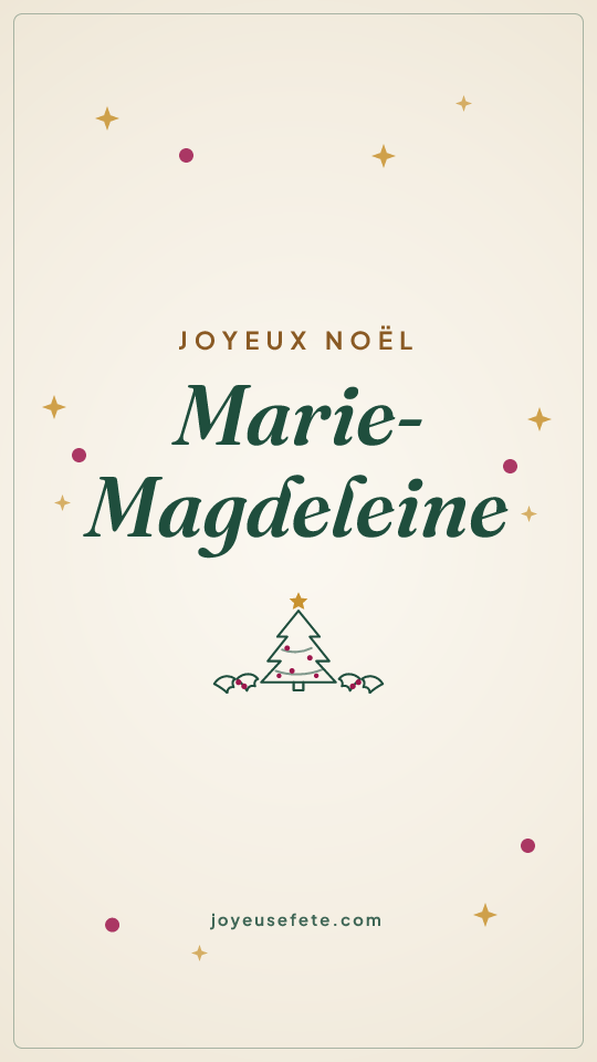 Image « Joyeux Noël Marie-Magdeleine » au format story