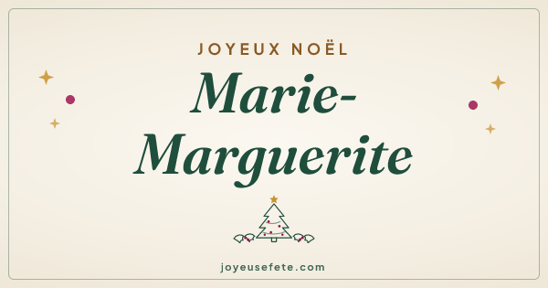 Image « Joyeux Noël Marie-Marguerite » au format large