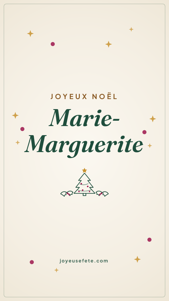 Image « Joyeux Noël Marie-Marguerite » au format story