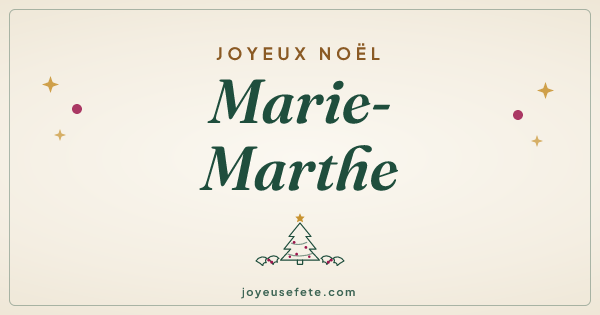 Image « Joyeux Noël Marie-Marthe » au format large