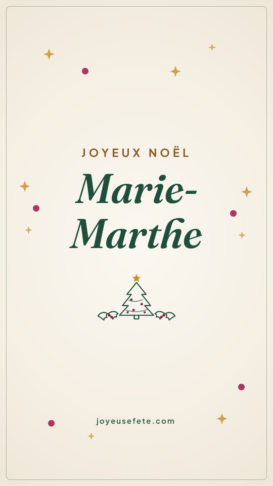 Image « Joyeux Noël Marie-Marthe » au format story