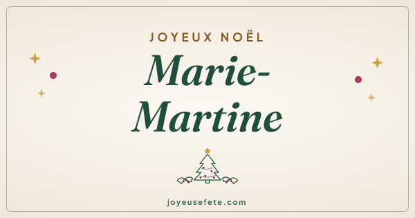 Image « Joyeux Noël Marie-Martine » au format large