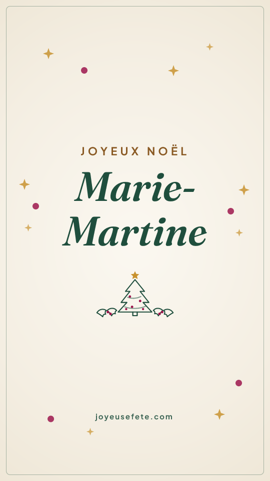 Image « Joyeux Noël Marie-Martine » au format story