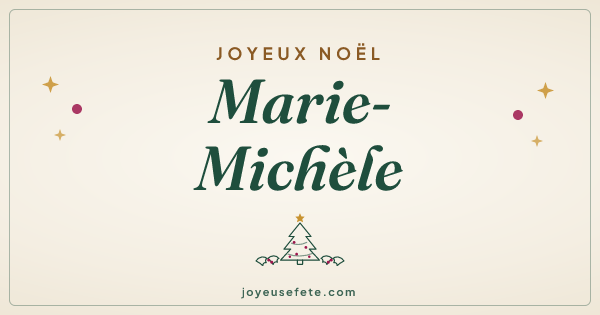 Image « Joyeux Noël Marie-Michèle » au format large