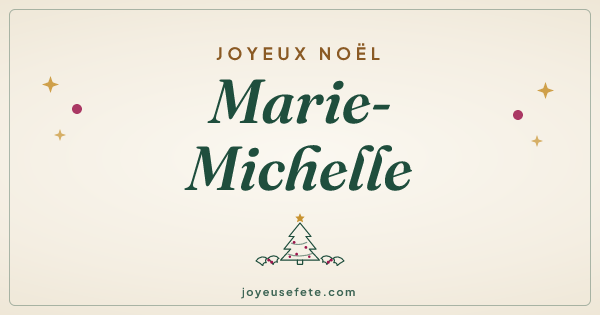 Image « Joyeux Noël Marie-Michelle » au format large
