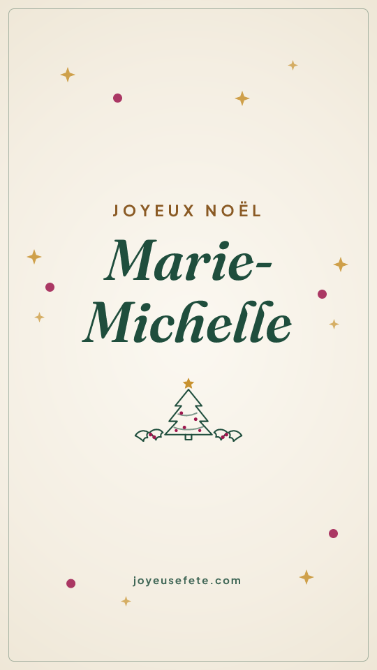 Image « Joyeux Noël Marie-Michelle » au format story