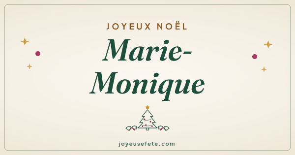 Image « Joyeux Noël Marie-Monique » au format large