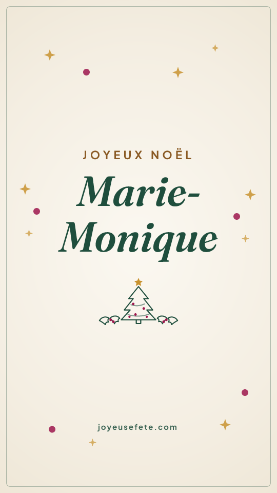 Image « Joyeux Noël Marie-Monique » au format story
