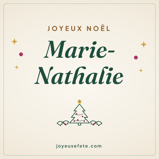 Image carrée « Joyeux Noël Marie-Nathalie » pour WhatsApp