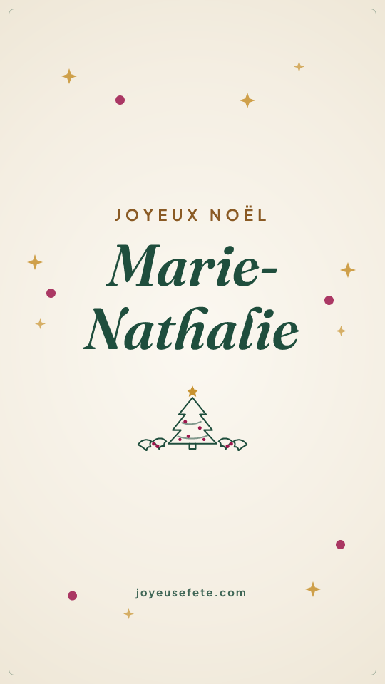 Image « Joyeux Noël Marie-Nathalie » au format story